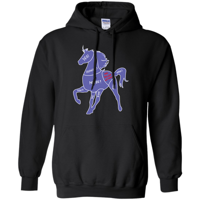 Proper way to pet a Horse lover-T-Shirt & Hoodie-Pullover Hoodie-Black