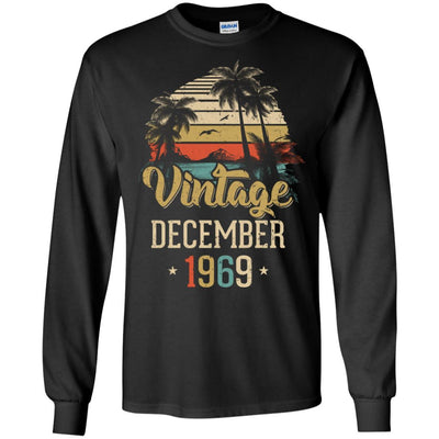 Retro Classic Vintage December 1969 52th Birthday Gift-T-Shirt & Hoodie-Long Sleeve T-Shirt-Black