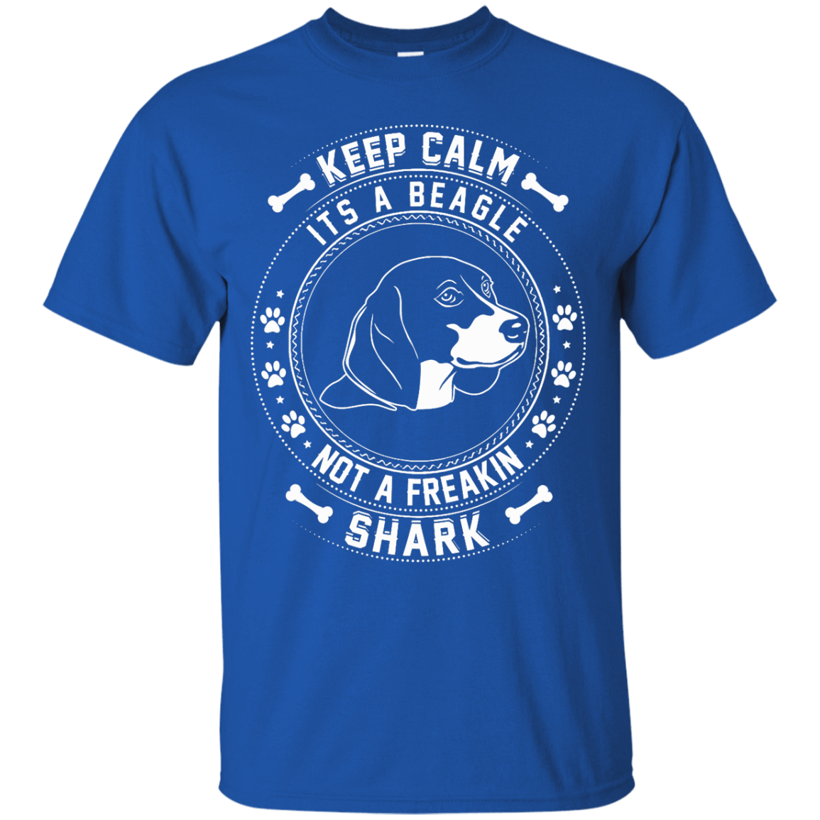 Keep Calm It's A Beagle Not A Freaking Shark-T-Shirt & Hoodie-Classic T-Shirt-Royal