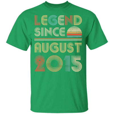 Legend Since August 2015 Vintage 6th Birthday Gifts Youth-Youth Shirt-Youth T-Shirt-Irish Green