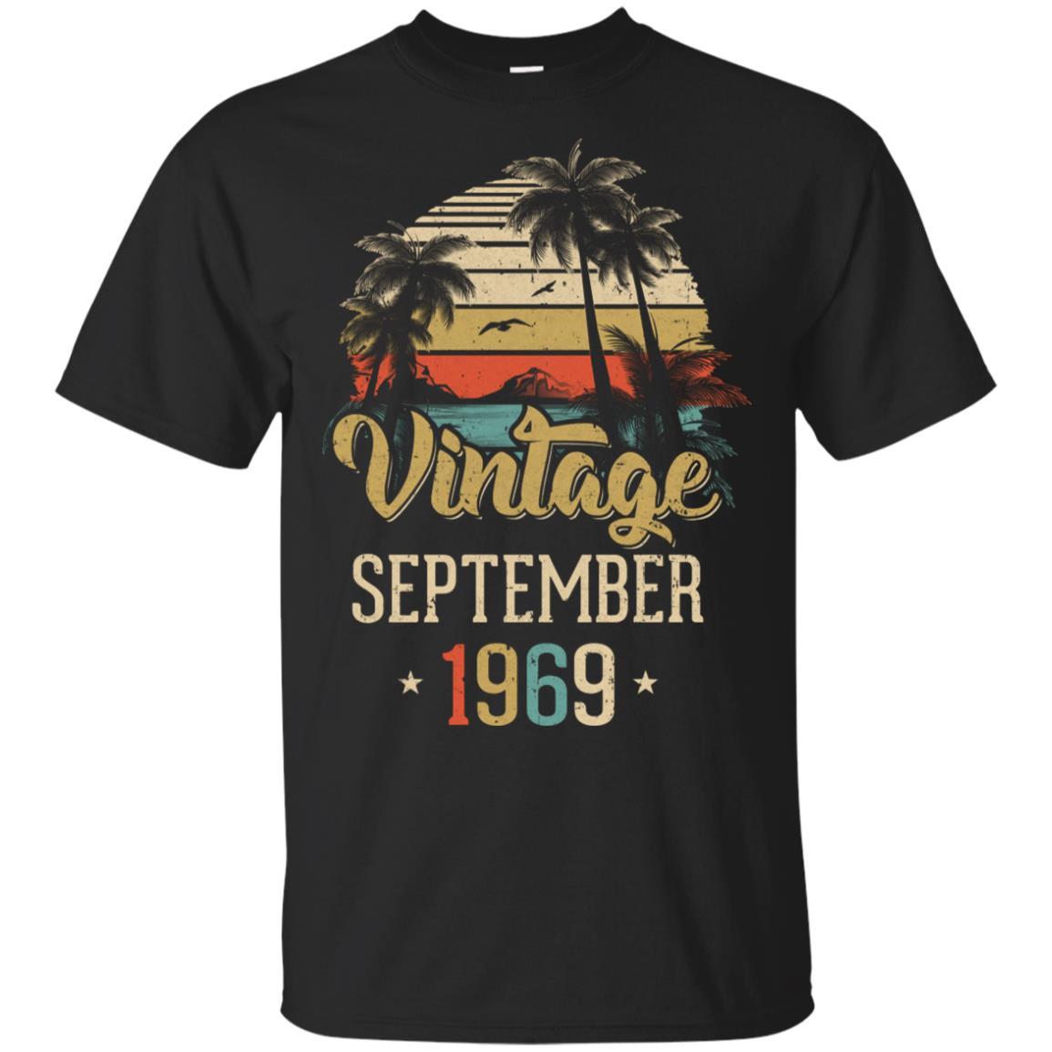 Retro Classic Vintage September 1969 52th Birthday Gift-T-Shirt & Hoodie-Classic T-Shirt-Black