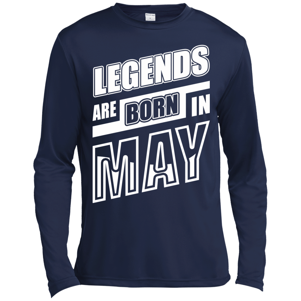 Legends are born in MAY-T-Shirt & Hoodie-Long Sleeve T-Shirt-Navy