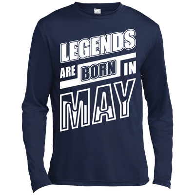 Legends are born in MAY-T-Shirt & Hoodie-Long Sleeve T-Shirt-Navy
