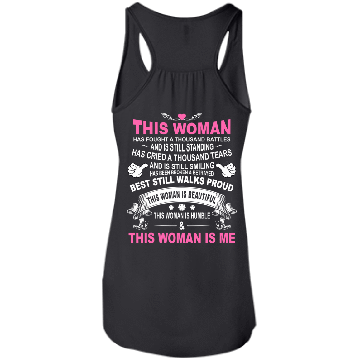 This Woman Is Me-T-Shirt & Hoodie-Women's Flowy Racerback Tank-Black