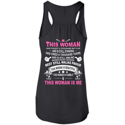 This Woman Is Me-T-Shirt & Hoodie-Women's Flowy Racerback Tank-Black