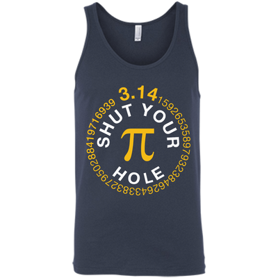 Shut Your Pi Hole Math 3.14-T-Shirt & Hoodie-Unisex Tank-Navy