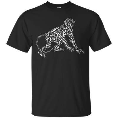 I Love Monkey T-Shirt Word Graphic Tee-T-Shirt & Hoodie-Classic T-Shirt-Black