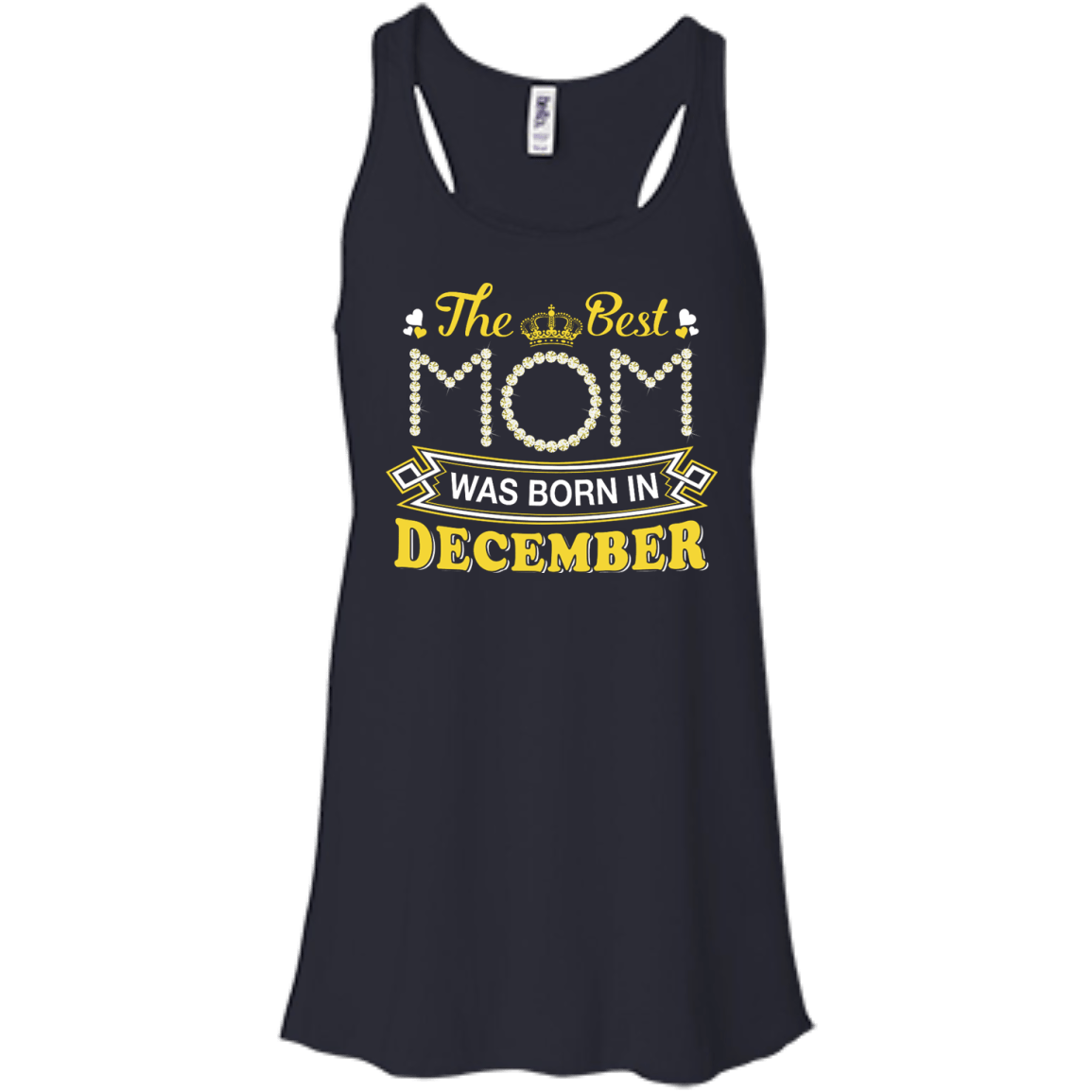 The Best Mom Was Born In December-T-Shirt & Hoodie-Women's Flowy Racerback Tank-Midnight