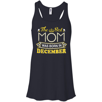 The Best Mom Was Born In December-T-Shirt & Hoodie-Women's Flowy Racerback Tank-Midnight