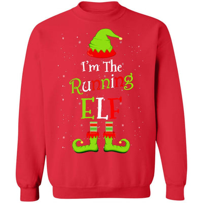 I'm The Running Elf Family Matching Funny Christmas Group Gift-T-Shirt & Sweatshirt-Crewneck Sweatshirt-Red