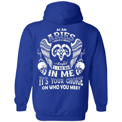As An Aries I Hold A Beast An Angel A Madman In Me-T-Shirt & Hoodie-Pullover Hoodie 8 oz-Royal