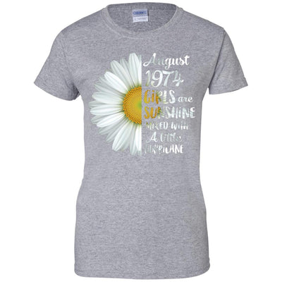August Girls 1974 47th Birthday Gifts-T-Shirt & Tank Top-Women's T-Shirt-Sport Grey
