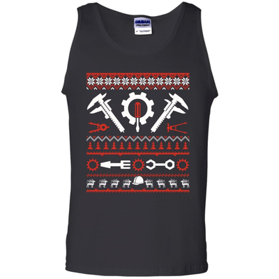 Engineer Christmas Sweater-T-Shirt & Hoodie-Unisex Tank-Black