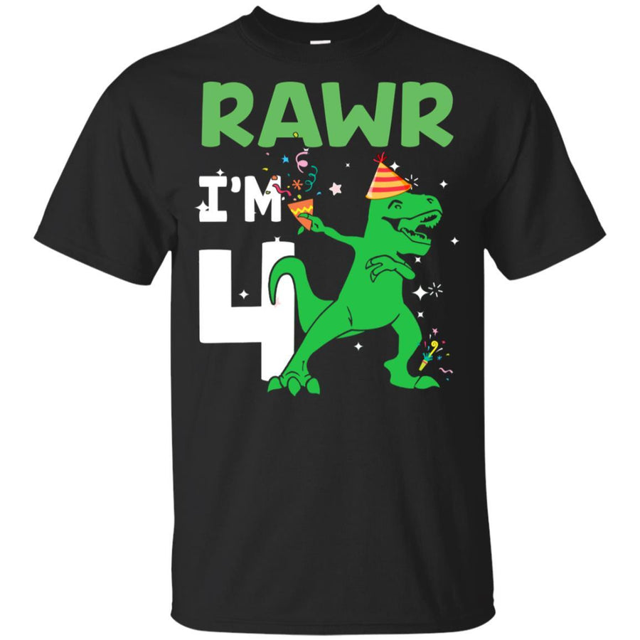 Rawr I'm 6 Birthday Gifts 2015 Dinosaur For Boys Youth-Youth Shirt-Youth T-Shirt-Black