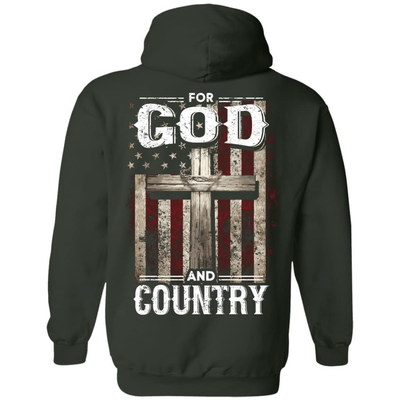 For God and Country-T-Shirt & Hoodie-Pullover Hoodie-Forest Green