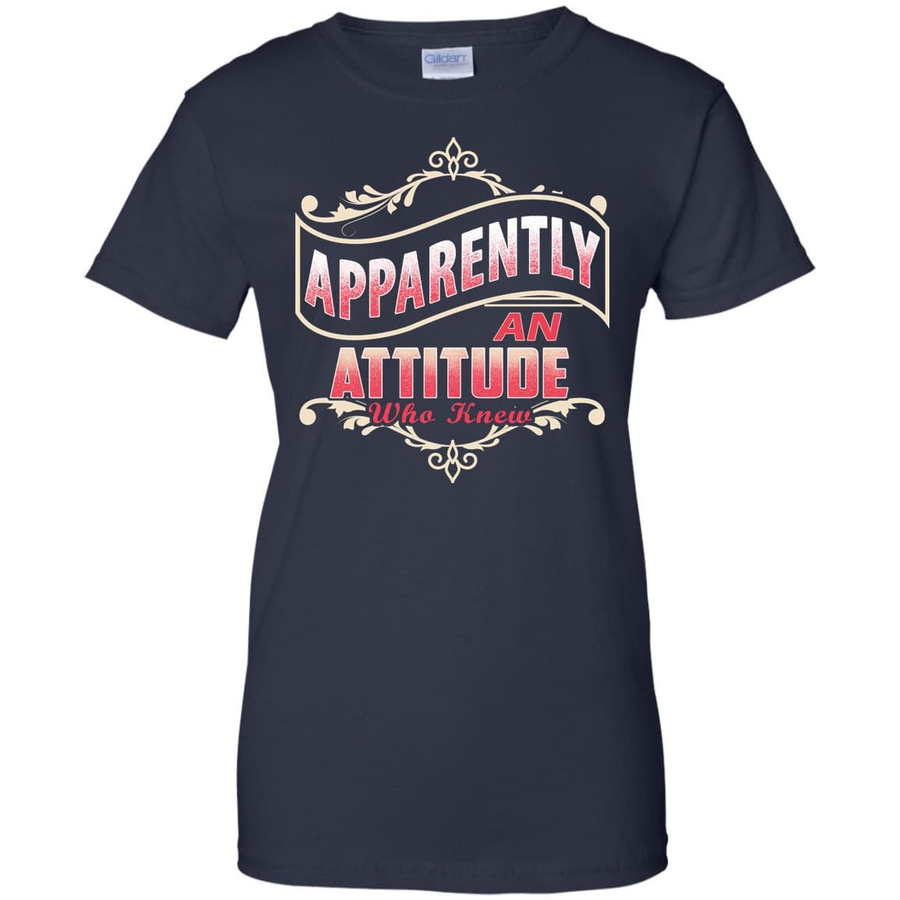 Apparently An Attitude Who Knew-T-Shirt & Hoodie-Women's T-Shirt-Navy
