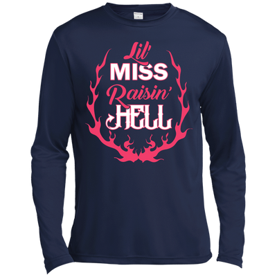 Lil' Miss Raisin Hell-T-Shirt & Hoodie-Long Sleeve T-Shirt-Navy