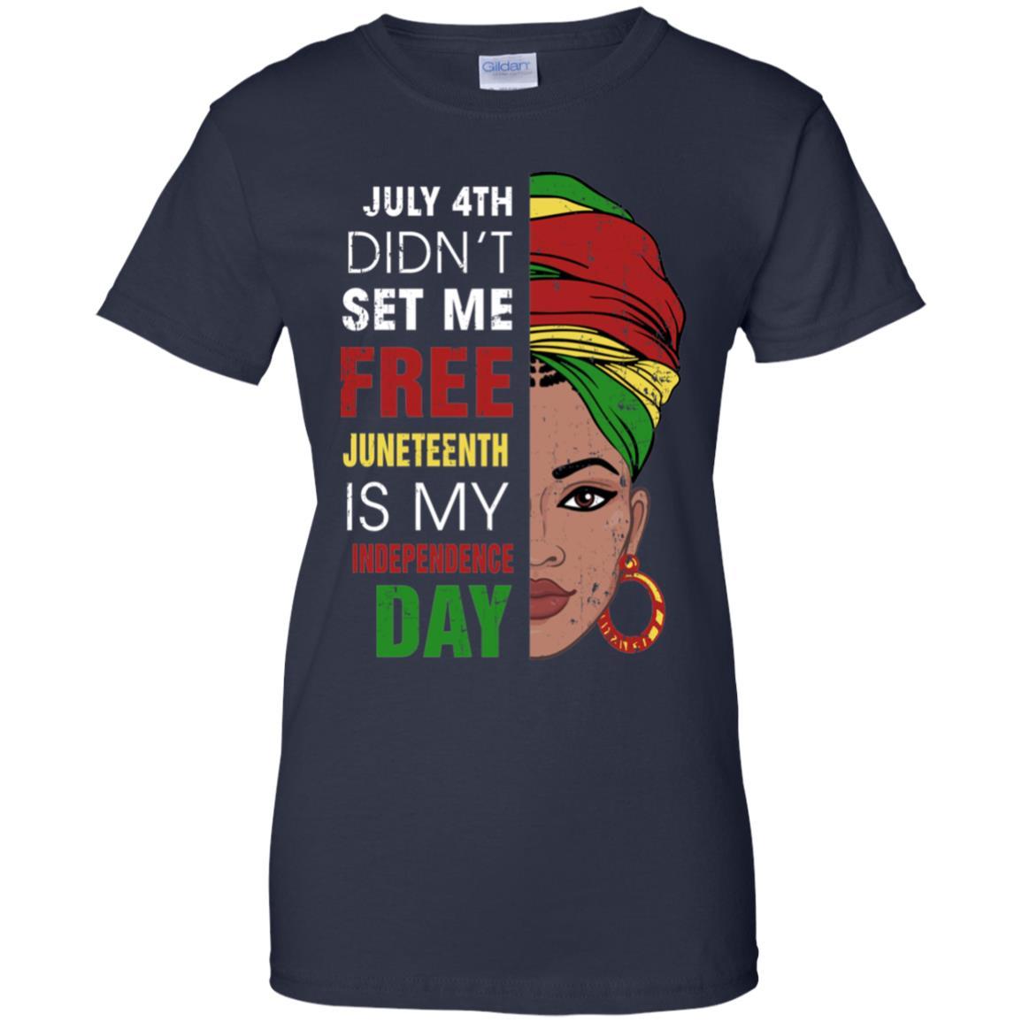 Juneteenth Is My Independence Day Not July 4Th-T-Shirt & Tank Top-Women's T-Shirt-Navy