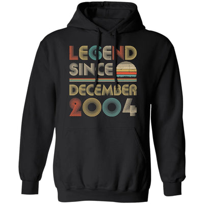 Legend Since December 2004 Vintage 17th Birthday Gifts-T-Shirt & Hoodie-Pullover Hoodie-Black