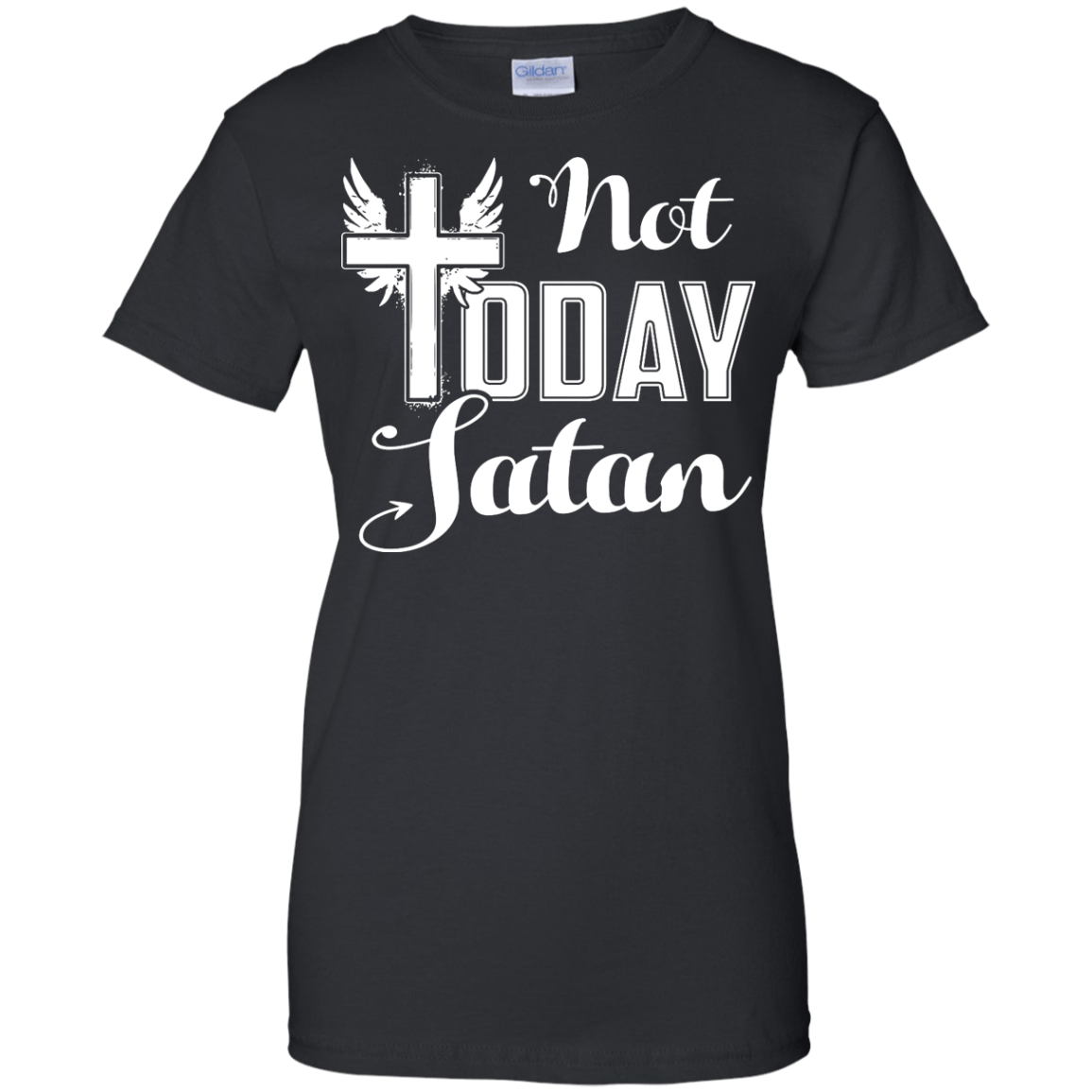 Not Today Satan-T-Shirt & Hoodie-Women's T-Shirt-Black