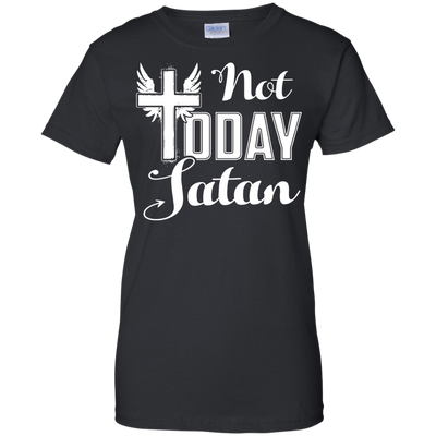 Not Today Satan-T-Shirt & Hoodie-Women's T-Shirt-Black