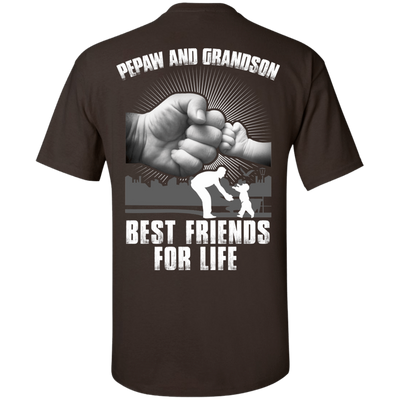 Pepaw And Grandson Best Friends For Life-T-Shirt & Hoodie-Classic T-Shirt-Dark Chocolate