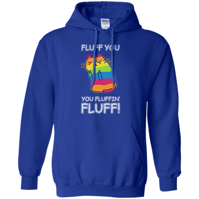 Rainbow Cat Fluff You You Fluffin' Fluff Cat-T-Shirt & Hoodie-Pullover Hoodie-Royal