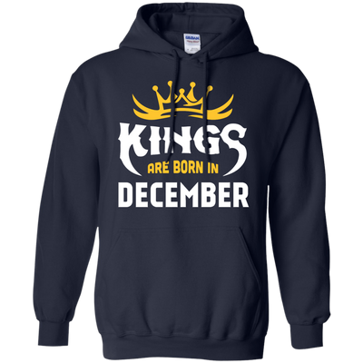 Kings Are Born In December-T-Shirt & Hoodie-Pullover Hoodie-Navy