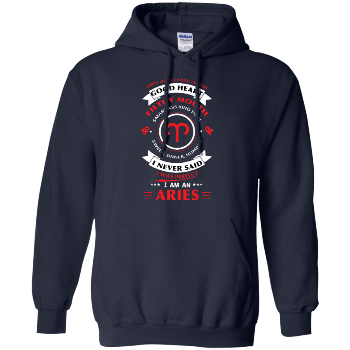 I'm An Aries-T-Shirt & Hoodie-Pullover Hoodie-Navy