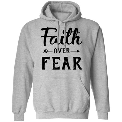 Faith Over Fear Christian Gift-T-Shirt & Hoodie-Pullover Hoodie-Sport Grey