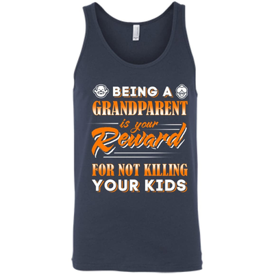 Being A Grandparent Is Your Reward-T-Shirt & Hoodie-Unisex Tank-Navy