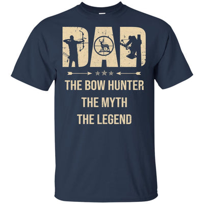 Dad The Bow Hunter The Myth The Legend Funny Hunting-T-Shirt & Hoodie-Classic T-Shirt-Navy
