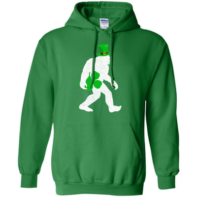 Shamrock Irish Bigfoot St Patrick's Day-T-Shirt & Hoodie-Pullover Hoodie-Irish Green