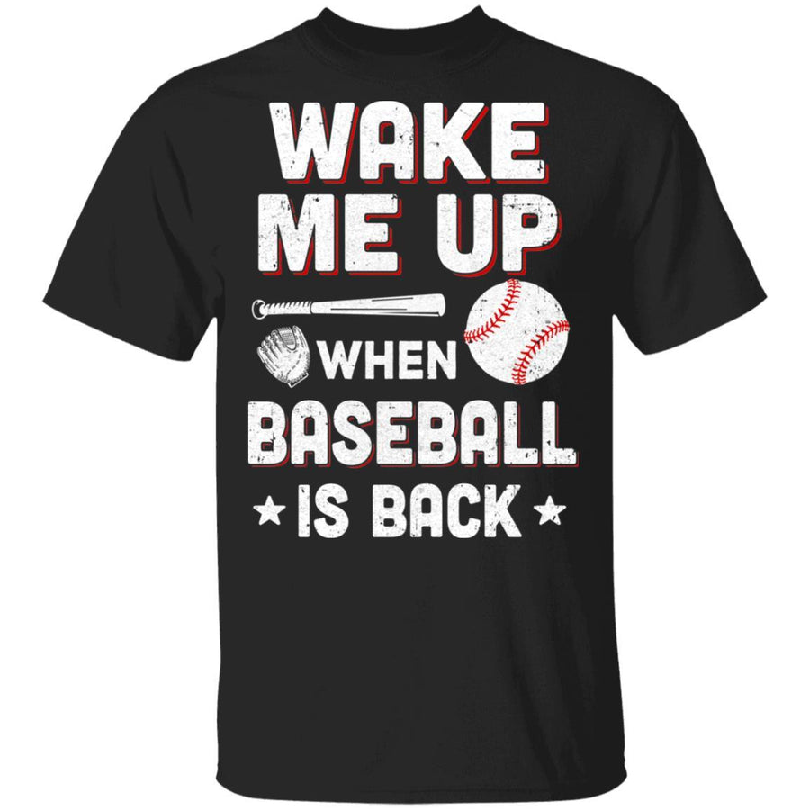 Wake Me Up When Baseball Is Back-T-Shirt & Hoodie-Classic T-Shirt-Black