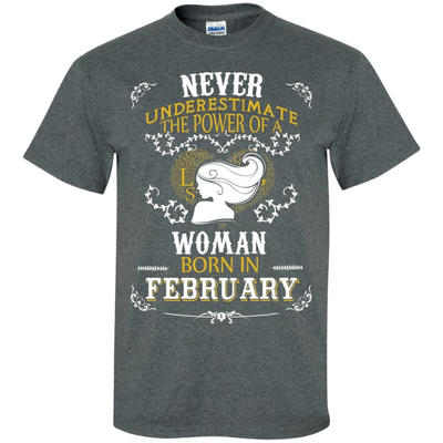 A Woman Born In FEBRUARY-T-Shirt & Hoodie-Classic T-Shirt-Dark Heather