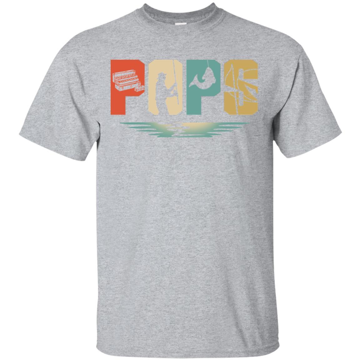 Vintage Fishing Pops Father's Day Gift-T-Shirt & Hoodie-Classic T-Shirt-Sport Grey