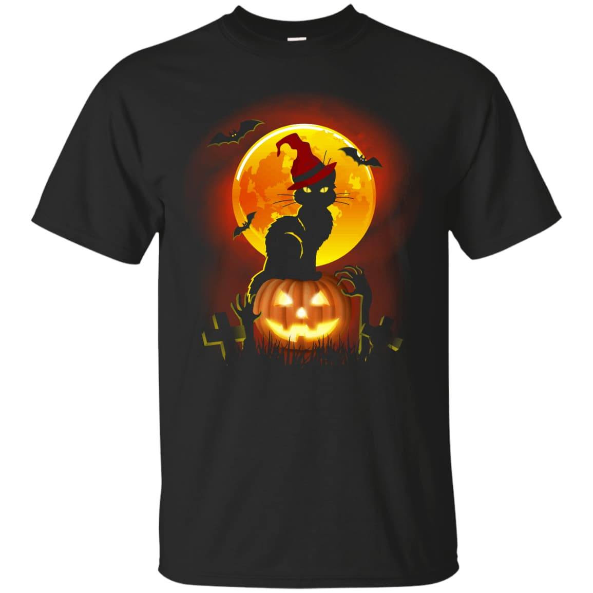 Happy Halloween Cat-T-Shirt & Hoodie-Classic T-Shirt-Black