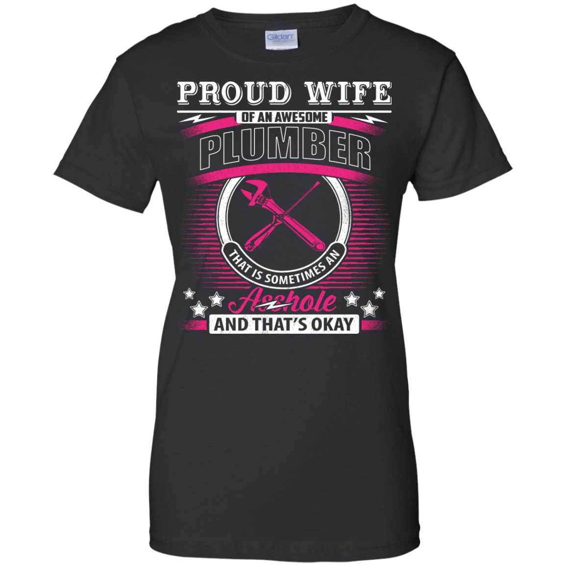 Proud Wife Of An Awesome Plumber-T-Shirt & Hoodie-Women's T-Shirt-Black