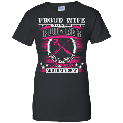Proud Wife Of An Awesome Plumber-T-Shirt & Hoodie-Women's T-Shirt-Black