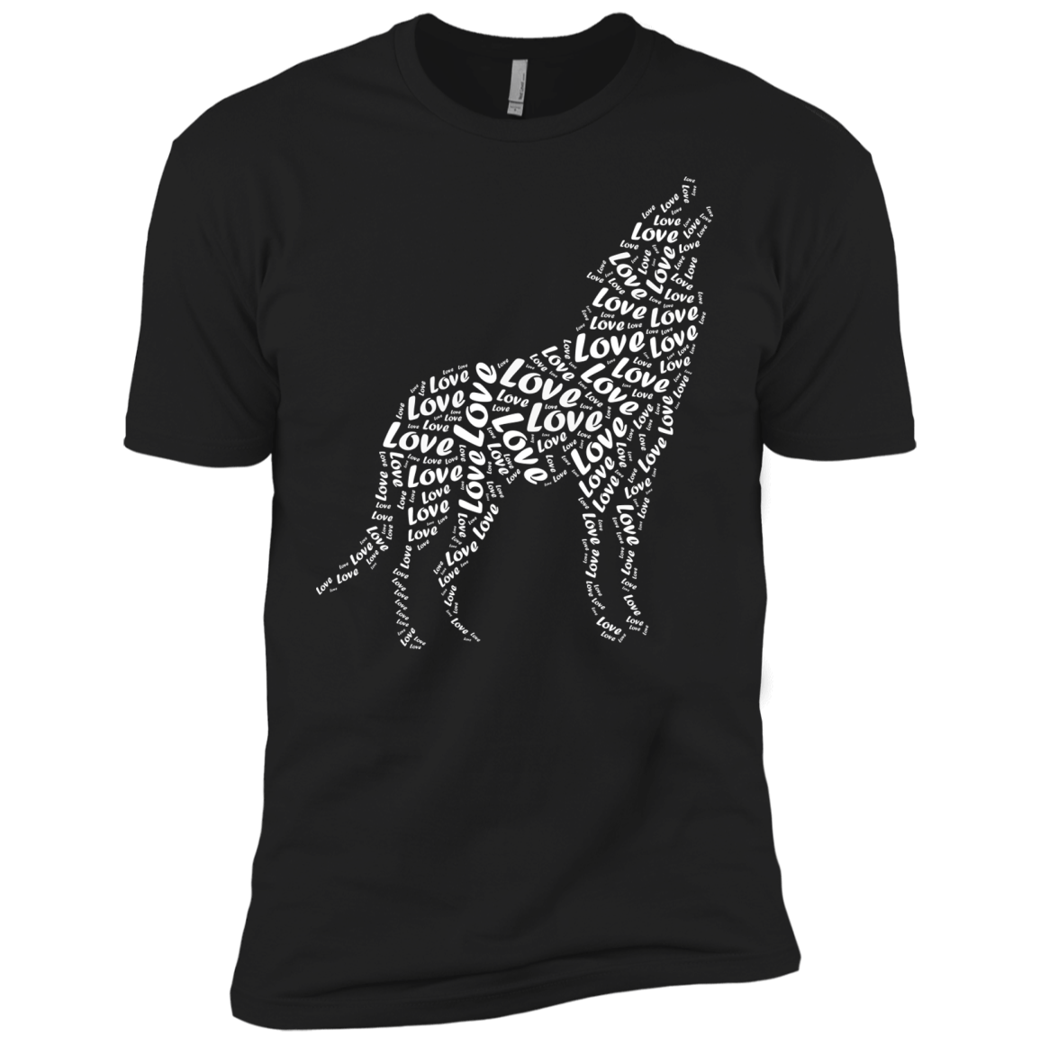 I Love Wolf-T-Shirt & Hoodie-Premium T-Shirt-Black