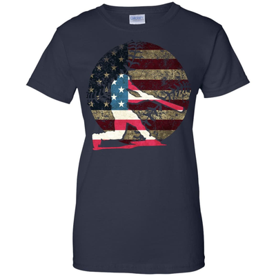 Hitter Baseball America Flag-T-Shirt & Hoodie-