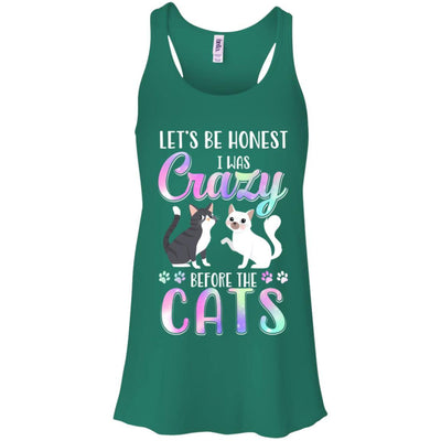 Let's Be Honest I Was Crazy Before The Cats-T-Shirt & Tank Top-Women's Flowy Racerback Tank-Kelly Green
