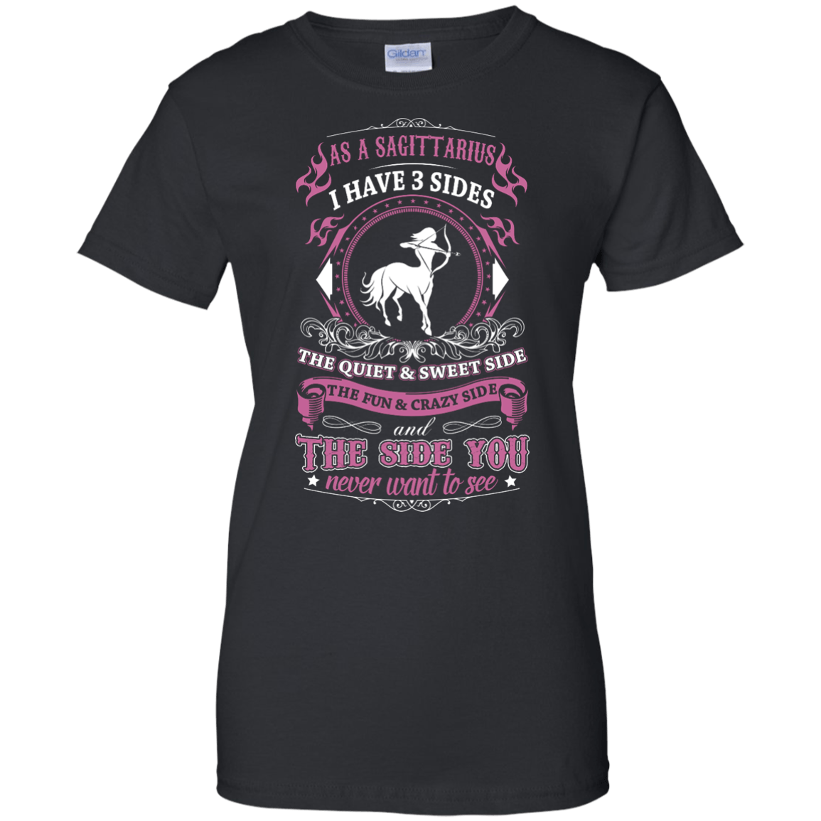 As A Sagittarius I Have 3 Sides-T-Shirt & Hoodie-Women's T-Shirt-Black