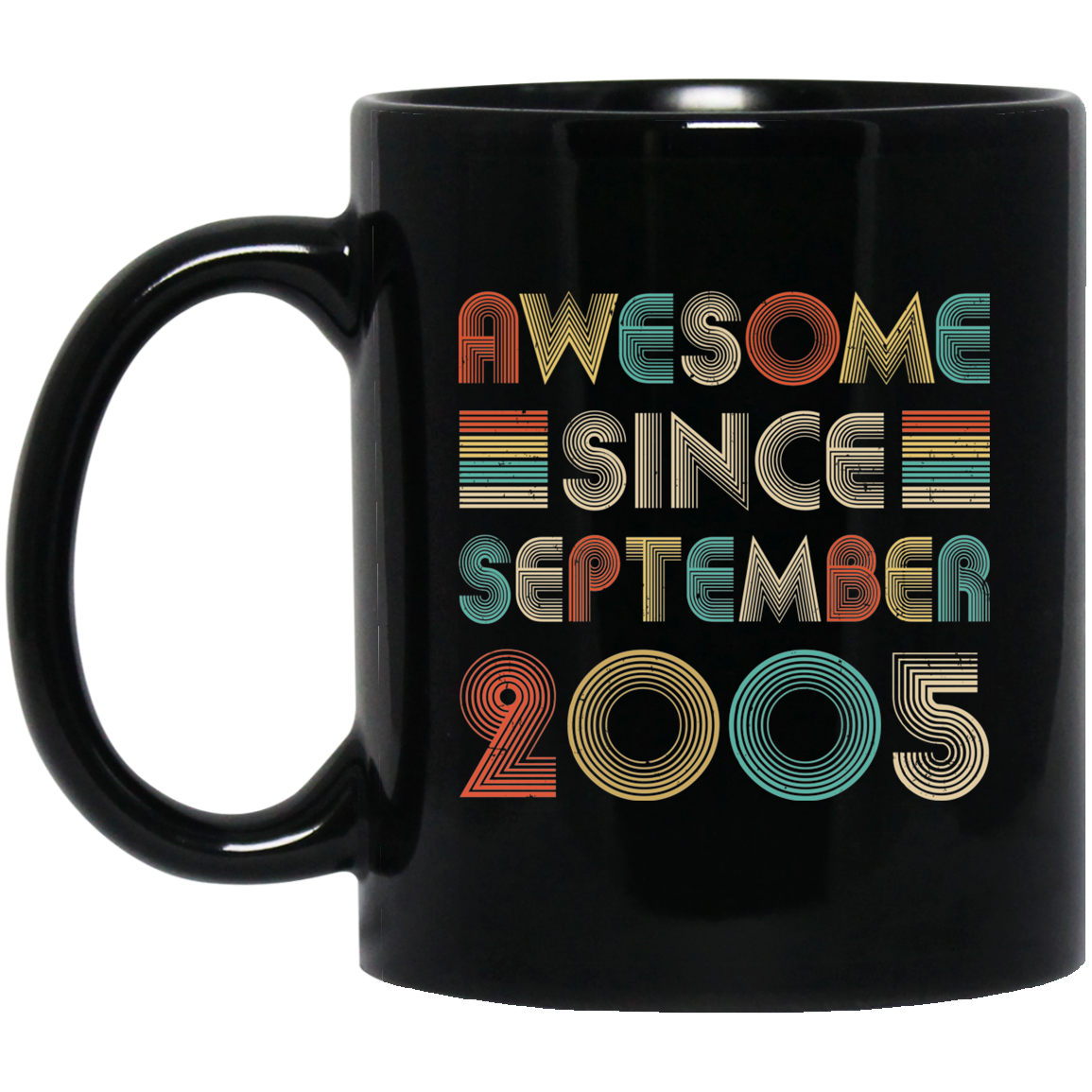 Awesome Since September 2005 Vintage 16th Birthday Gifts Mug-Coffee Mug-BM11OZ 11 oz. Black Mug-Black