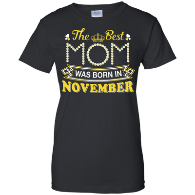 The Best Mom Was Born In November-T-Shirt & Hoodie-Women's T-Shirt-Black