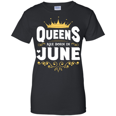 Queens Are Born In June-T-Shirt & Hoodie-Women's T-Shirt-Black