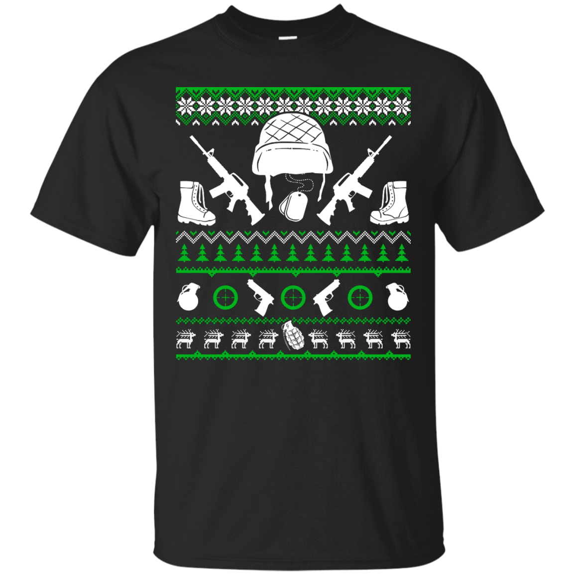 Soldier Christmas Sweater-T-Shirt & Hoodie-Classic T-Shirt-Black