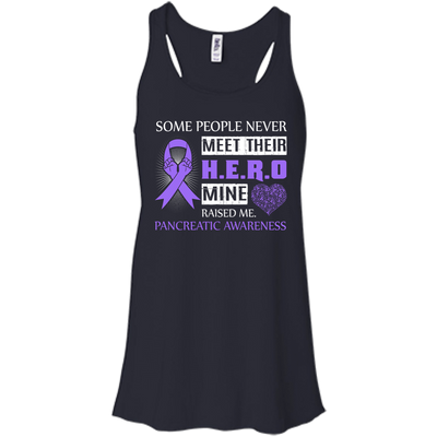 Pancreatic Awareness Some People Never Meet Hero-T-Shirt & Hoodie-Women's Flowy Racerback Tank-Midnight