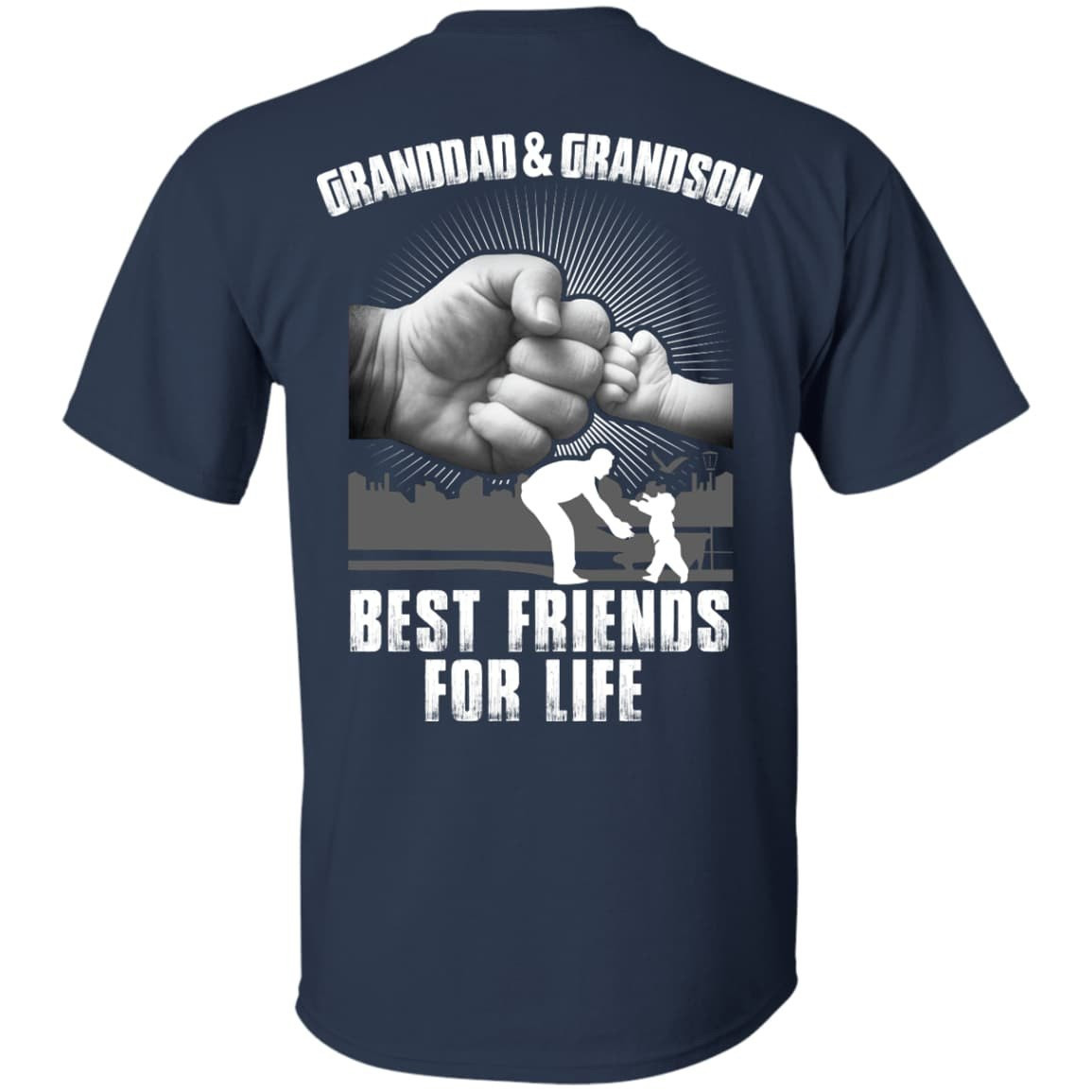 Granddad And Grandson Best Friends For Life-T-Shirt & Hoodie-Classic T-Shirt-Navy