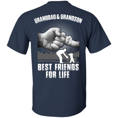 Granddad And Grandson Best Friends For Life-T-Shirt & Hoodie-Classic T-Shirt-Navy
